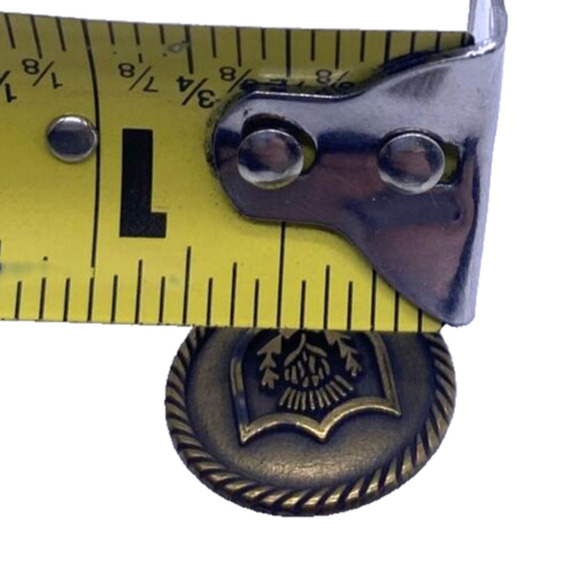 Vintage Buttons Crest Shield Lot 5 Bronze / Brass Metal Round Shank Military ? - Picture 6 of 7